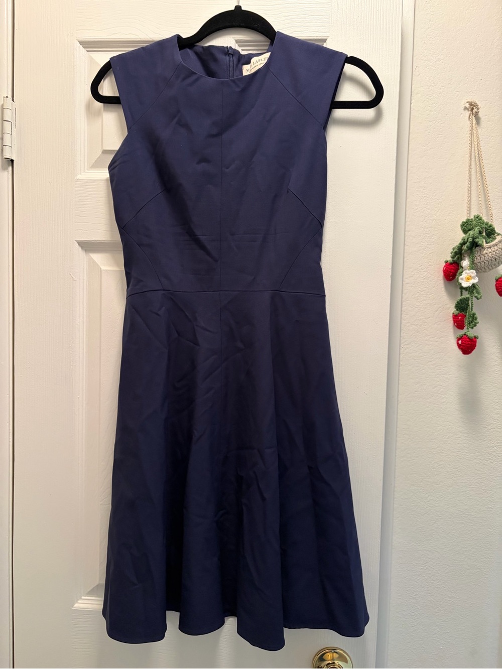 MM Lafleur Sleeveless Navy Midi Fit-and-Flare Dress